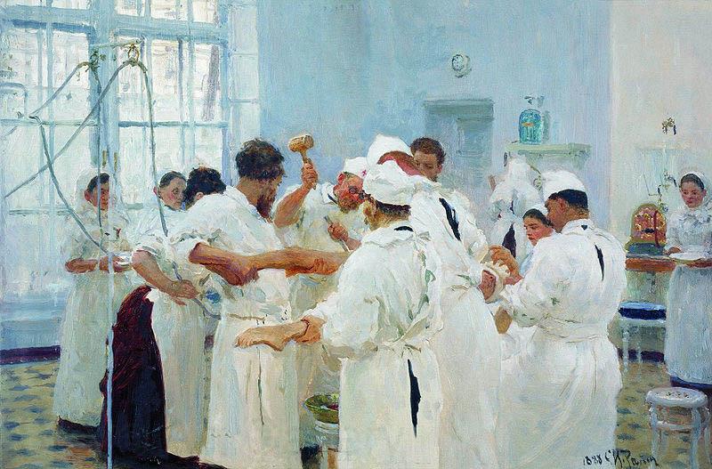 Ilya Repin The Surgeon Evgueni Vasilievich Pavlov in the Operating Theater